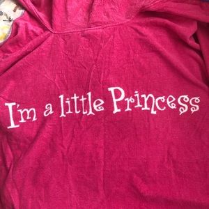Disney Pink Little Princess Towel wrap Crown Hood